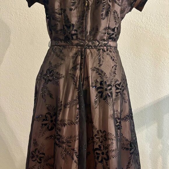 Vintage Evening Swing Dress 1950's Size Small - Picture 3 of 7